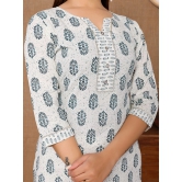 Rangita Women Cotton Off White Printed Knee Length Straight Kurti - None