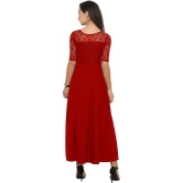 Sheetal associates - Red Crepe Women's Gown ( Pack of 1 ) - None