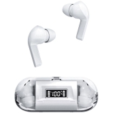 COREGENIX Slide with LED Bluetooth True Wireless (TWS) In Ear 30 Hours Playback Low Latency IPX4(Splash & Sweat Proof) White