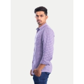 Men Violet Gingham Checkered Cotton Casual shirt