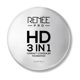 RENEE Pro HD 3-IN-1 Compact - Ivorie, Works as Concealer, Foundation & Powder, Matte Finish, 9 Gm