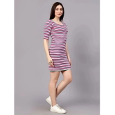 Diaz Cotton Blend Striped Mini Womens Bodycon Dress - Multicolor ( Pack of 1 ) - None