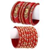 Somil Designer Wedding Fancy Glass Bangle Set For Party, Marriage, Function And Daily Use - None