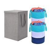 HOMETALES Grey Laundry Bag