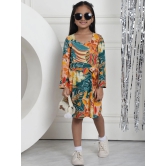 MINI & MING Girls Sweetheart Neck Tropical A-Line Midi Dress