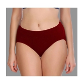 Madam - Maroon Modal Solid Womens Briefs ( Pack of 1 ) - None