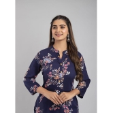 MAUKA - Blue Rayon Women's Straight Kurti ( Pack of 1 ) - None