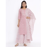 miravan - Pink Straight Cotton Women's Stitched Salwar Suit ( Pack of 1 ) - None