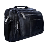 Leather World - Black Solid Messenger Bags - Black