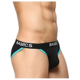 BASIICS By La Intimo - Black Cotton Mens Thongs ( Pack of 3 ) - L