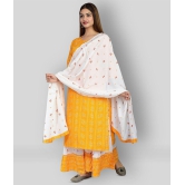 Lee Moda - Yellow Straight Rayon Womens Stitched Salwar Suit ( Pack of 1 ) - XXL