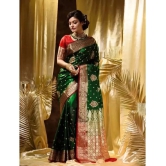 Apnisha Georgette Embellished Saree With Blouse Piece - Green ( Pack of 1 ) - Green