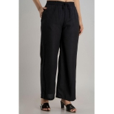 MAUKA - Black Rayon Straight Womens Palazzos ( Pack of 1 ) - None