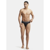 Jockey 8044 Men Super Combed Cotton Rib Solid Brief with Ultrasoft Waistband - Black - None