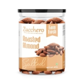 Zucchero Premium California Roasted Almond, Lightly Salted, 400g - Protein Rich| Oil-Free Roasting |Slow baked Nuts | Earthy Flavour | No Oil