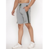 MADTEE - Grey Cotton Blend Men's Shorts ( Pack of 1 ) - None