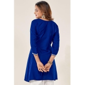 Glomee - Blue Viscose Women's Tunic ( Pack of 1 ) - None