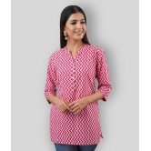 SVARCHI - Pink Cotton Blend Women's Tunic ( Pack of 1 ) - S