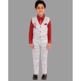 DKGF Fashion - Maroon Cotton Blend Boys Shirt & Pants ( Pack of 1 ) - None