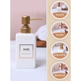 Luxe White & Gold Ceramic Soap Dispenser