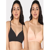 IN CARE LINGERIE - Multicolor Cotton Non Padded Women's T-Shirt Bra ( Pack of 2 ) - None