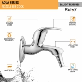 Aqua Nozzle Bib Tap Brass Faucet- by Ruhe®