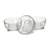 Somil - Serving And Designer Bowl Glass Cereal Bowl 200 mL ( Set of 1 ) - Transparent