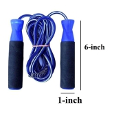 Foam handle Gym Fitness Skipping Rope with Ball Bearing - Blue