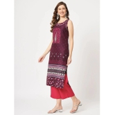 Pannkh - Magenta Rayon Womens Straight Kurti ( Pack of 1 ) - None