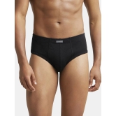 Jockey 1009 Men Super Combed Cotton Rib Solid Brief - Black (Pack of 2) - None