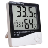 HTC1-Temperature, Humidity, Time Display Meter with Alarm Clock, Wall Mount or Table Top