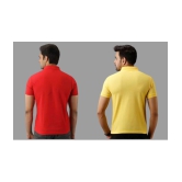 SKYRISE - Multicolor Cotton Blend Slim Fit Men's Polo T Shirt ( Pack of 2 ) - None