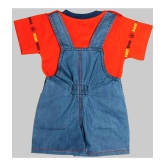 Wise Guys - Red & Blue Denim Baby Boy,Baby Girl Dungaree Sets ( Pack of 1 ) - None