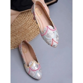 Shoetopia Silver Womens Ethnic Ballerinas - None