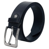 Leather World - Black 100% Leather Mens Formal Belt ( Pack of 1 ) - None