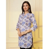 Tissu Cotton Printed Straight Womens Kurti - Multicolor ( Pack of 1 ) - None