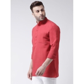 KLOSET By RIAG - Red Cotton Men's Shirt Style Kurta ( Pack of 1 ) - None