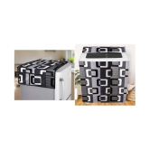 E-Retailer Set of 2 Polyester Black Washing Machine Cover for Universal Semi-Automatic - Black