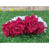 Artificial Rose with White Parag Hair Brooch.