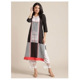 KSUT Black Viscose Straight Kurti - Single - L