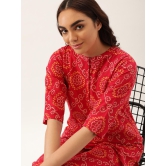 Ethnic Motifs Red Kurta & Palazzo-M