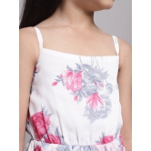 MINI & MING Girls Layered Georgette Fit & Flare Floral Midi Dress