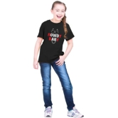 Girls Cotton Rowdy Baby Half Sleeve TShirt (Black) PID41508