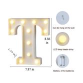 MIRADH Led Marquee Letter Light(Letter-T) LED Strips - Yellow