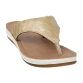 Inblu - Gold Womens Leather Slipper - None