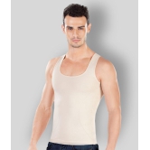 Dermawear - Beige Cotton Blend Men's Vest  ( Pack of 1 ) - 3XL