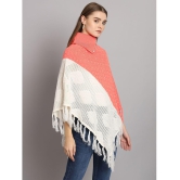 eWools.in Woollen Round Neck Women''s Ponchos & Capes - Orange ( ) - None