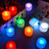 FESTIVAL DECORATIVE - LED TEALIGHT CANDLES | BATTERY OPERATED CANDLE IDEAL FOR PARTY, WEDDING, BIRTHDAY, GIFTS (MULTI COLOR CHANGING)