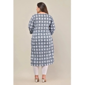 Swasti - Blue 100% Cotton Womens Straight Kurti ( Pack of 1 ) - None