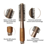 Majestique 3Pcs Hair Brush Set Detangling Brush, Roller Brush With Handle Mirror Suit For Women Men